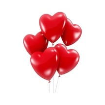 30 Cm Boyutunda 50 Adet Kırmızı Kalp Balon Seti 2 Yaş Mavi