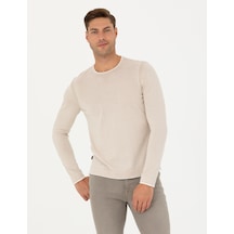 Pierre Cardin Erkek Bej Triko Kazak 50278092-vr011 Bej