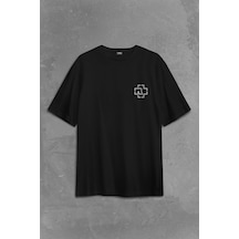 Rammstein Till Lindemann Logo Sırt Ön Baskılı Oversize Tişört Unisex T-shirt 001
