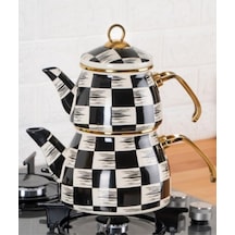 Acar Qualita King Doroty Dama Dekor Emaye Çaydanlık Takımı Xap-06375/6