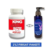 King Size Erkeklere Özel Bölge Destekleyici 30'lu + Playboy Libido Arttırıcı Krem 125 Ml