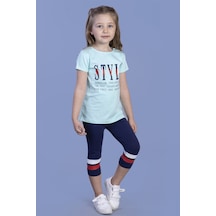 Toontoy Kids Toontoy Kız Çocuk Taytlı Takım Su Yeşili