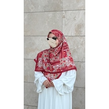 Qalortex Scarf Pamuklu Piraye Desen Eşarp-nar