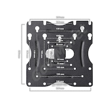 Hareketli Tv Askı Aparatı 32-43 İnç, Tv Duvar Askı Aparatı, Ayarlanabilir Metal Televizyon Duvar Montaj Aparatı, Vesa Uyumlu 75x75 100x100 200x150 200x200, 20 Kg 50-cm