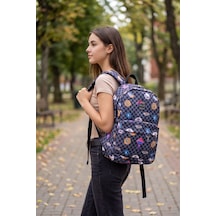 Novabag Laptop Bölmeli 3 Gözlü Ergonomik Okul Ve Günlük Sırt Çantası Ortaokul Lise Üniversite Ge... Açık Gri - Siyah