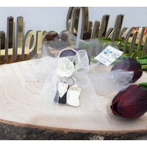 Gelin Damat Anahtarlık Nikah Şekeri(30 Adet)