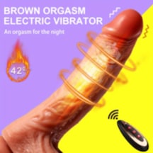 Erofoni Sıcaklık Ayarlı İleri Geri Hareketli 20 CM Uzaktan Kumandalı Titreşimli Usb Realistik Vibratör Penis
