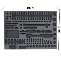 1/2" Ve 1/4" Lokma Takımı Uyumlu Eva Sünger Organizer