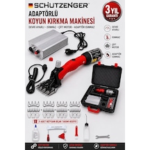 Sc-2020w Adaptörlü Keçi Koyun Kırkma Makinesi Devir Ayarlı Kömürsüz Motor 5 Bıçak Takım Isınmaz Motor
