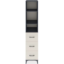 Hyperion Dolap 3 Raflı 3 Çekmeceli 44x44x221 Antrasit-aytaşı Antrasit