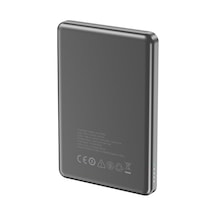 Lapas Lp-pw003 Ultra İnce Hızlı Şarj Özellikli Wireless Powerbank 5000mah 15w Gri