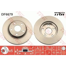 Toyota Corolla Re181 Fren Diski On 2013-2018 Trw Df6679 2adettir