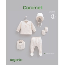 Caramell Tiny Baby 5'li Hastane Çıkışı Zıbın Seti Kız renkli