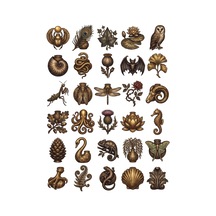 30 Adet Art Nouveau Antika Hokka Sticker Seti - Defter, Laptop, Ajanda Çok Renkli