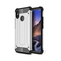 Noktaks - Xiaomi Mi Max 3 Uyumlu - Kılıf Çift Katman Koruyucu Crash Military Tank Kılıf - Gri Gri