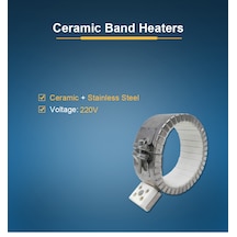 Seramik Kelepçe Rezistans West Heat 500W 220V İç Çap 80Mm X 50Mm
