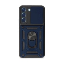 Samsung Uyumlu Galaxy S23 Fe Kılıf Pars Lens Yüzüklü Silikon - Lacivert 0.2M-Çok Renkli