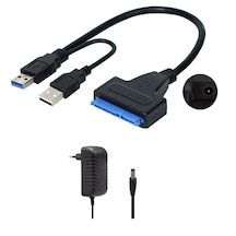 Usb 3.0 2.5 3.5 İnç Sata Ssd Hdd Hard Disk Çevirici + Adapröt