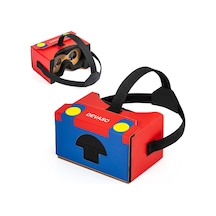 Devaso Nintendo Anahtarı Için Lcd/oled Vr Gözlük Oluklu Kağıt + Elastik Kumaş + Sünger Sanal Gerçeklik Gözlüğü