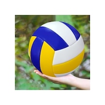 Dikişli Voleybol Topu Yumuşak Deri Antrenman Ve Salon Uyumlu, Tek Ebat, Mbdktp, Karışık Açık Gri