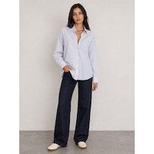 Loft Loose Fit Kadın Gömlek U.kol Lf2044844 Q1.v1 Lacivert