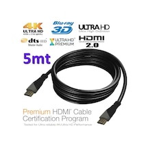 Hdmi Kablo 2.0 4K 60Hz Ultra Hd 2160 19+1 Görüntü Kablosu 5M