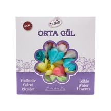 Gofret Gül Orta Boy 50 Adet 100 Yaprak Yenilebilir Pasta Süsleme Gülü