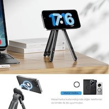 Manyetik 3 Ü 1 Arada Ayarlanabilir Masaüstü Laptop, Tablet Ve Telefon Standı Katlanabilir Metal Gövde