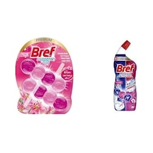 Tr Wc Brilliant Tuvalet Temizleme Jel Çiçek Kokulu 2'li 2 X 42 G Ve Bref Wc Power Aktiv Jel Çiçek Kokulu Tuvalet T