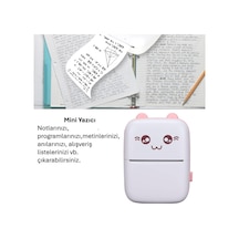 Sevimli Mini Taşınabilir Yazıcı Printer Çok Renkli