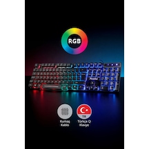 2345 Usb Kablolu 7 Renk Led Işıklı Gaming Q Klavye