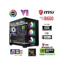 Xaser LEXUS X690 R7-7800X3D 32 GB 1 TB M.2 NVMe SSD 16 GB RTX5060 Ti Free Dos Masaüstü Oyuncu Bilgisayarı
