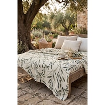 Cotton Collection Tek Kişilik Pike Olıve 160x230 Yeşil - Beyaz