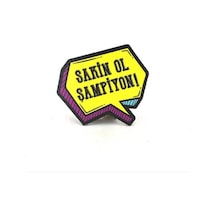 Sakin Ol Şampiyon Baskılı Ahşap Bardak Altlığı Çok Renkli