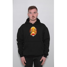 Pokemon Charmander Alev Topu Sweatshirt Unisex Kapüşonlu Hoodie 001 Pokemon Charmander Alev Topu Sweatshirt Unisex Kapüşonlu Hoodie 001