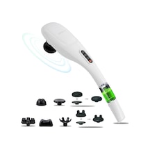 3200mah Şarj Edilebilir Pil, 5 Hız Ve Sert, Orta Ve 2 Yumuşak Silikon Düğümlü 5+2 Masaj Düğümüne Sahip Megawıse Kablosuz El Sırt Masajı İnci Beyazı