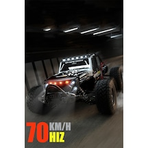 Mofy Baby Gantry Pro Fırçasız Motor Rc Uzaktan Kumandalı Araba 4wd 1:16 Metal İç Aksam 70km/h Şarjlı 4x4 Araç Kırmızı