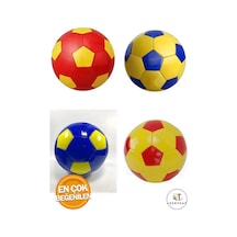 Taraftar Futbol Topu Dikişli 5 No Renkli - Renkli Dikişli Futbol Topu Çok Renkli