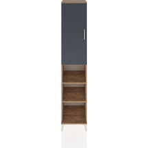 Hyperion Dolap 5 Raflı 2 Çekmeceli Tek Kapaklı 44x44x221 Çam-antrasit Atlas Çam