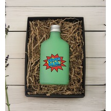 Bk Gift Kişiye Özel İsimli Baba Temalı Yeşil Tasarım Cam Şişe Kolonya 200 ML 5