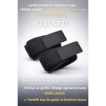 Ayarlanabilir Profesyonel Dirsek Bandı 2 Li Set Tenisçi & Golfçü Dirseği İçin Güçlü Destek