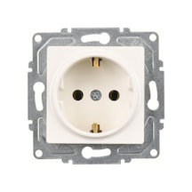 Günsan Eqona Fildişi Beyazı Topraklı Priz Mekanizma