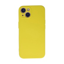 İphone 13 Mini Kılıf Nano İçi Kadife Silikon - Sarı