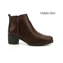 Gönderi(R) Gönderi R Kadın Kahve Antik Fermuarlı Kalın Topuklu Hakiki Deri Bot Gkzb13451460 Kahve