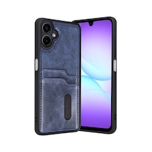 Samsung Galaxy A07 4g Sara Kartvizitli Deri Kılıf - Lacivert 0.2M-Çok Renkli