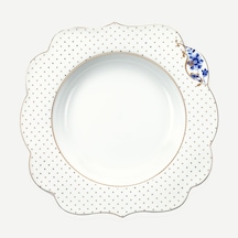 Pip Studio Beyaz Porselen Çukur Tabak 23,5 Cm