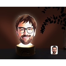 Kişiye Özel Erkek Yüz Karikatürlü Dekoratif 3D Biblo Led Işıklı G (481496210)