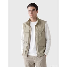 Lcwaıkıkı Classic Bej Regular Fit Dik Yaka Erkek Yelek