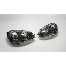 Vw Golf 5 2003-2008 Gti R32 Mercekli Far Seti Siyah Sol-sağ