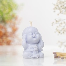 Duymadım Buddha Temalı Soya Wax Mum Mor